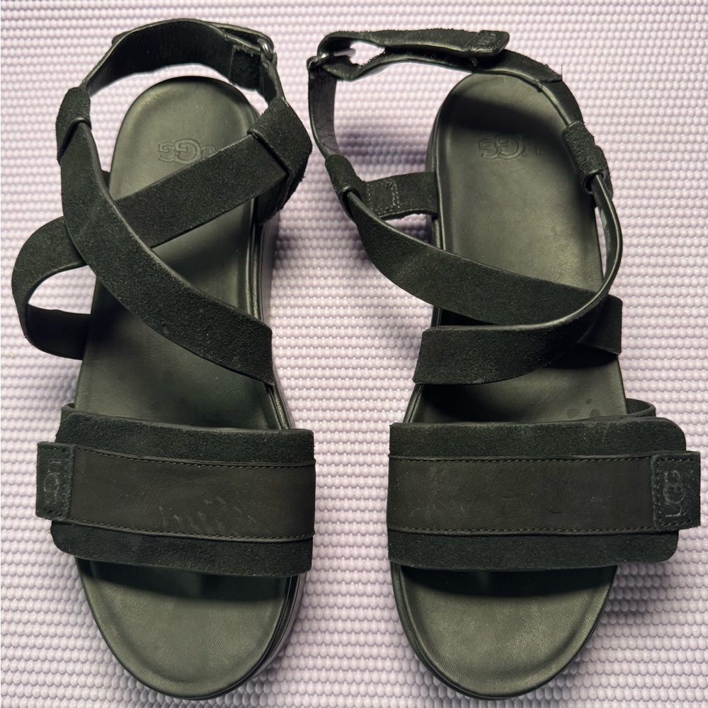 UGG Women's Black Strappy Sandals